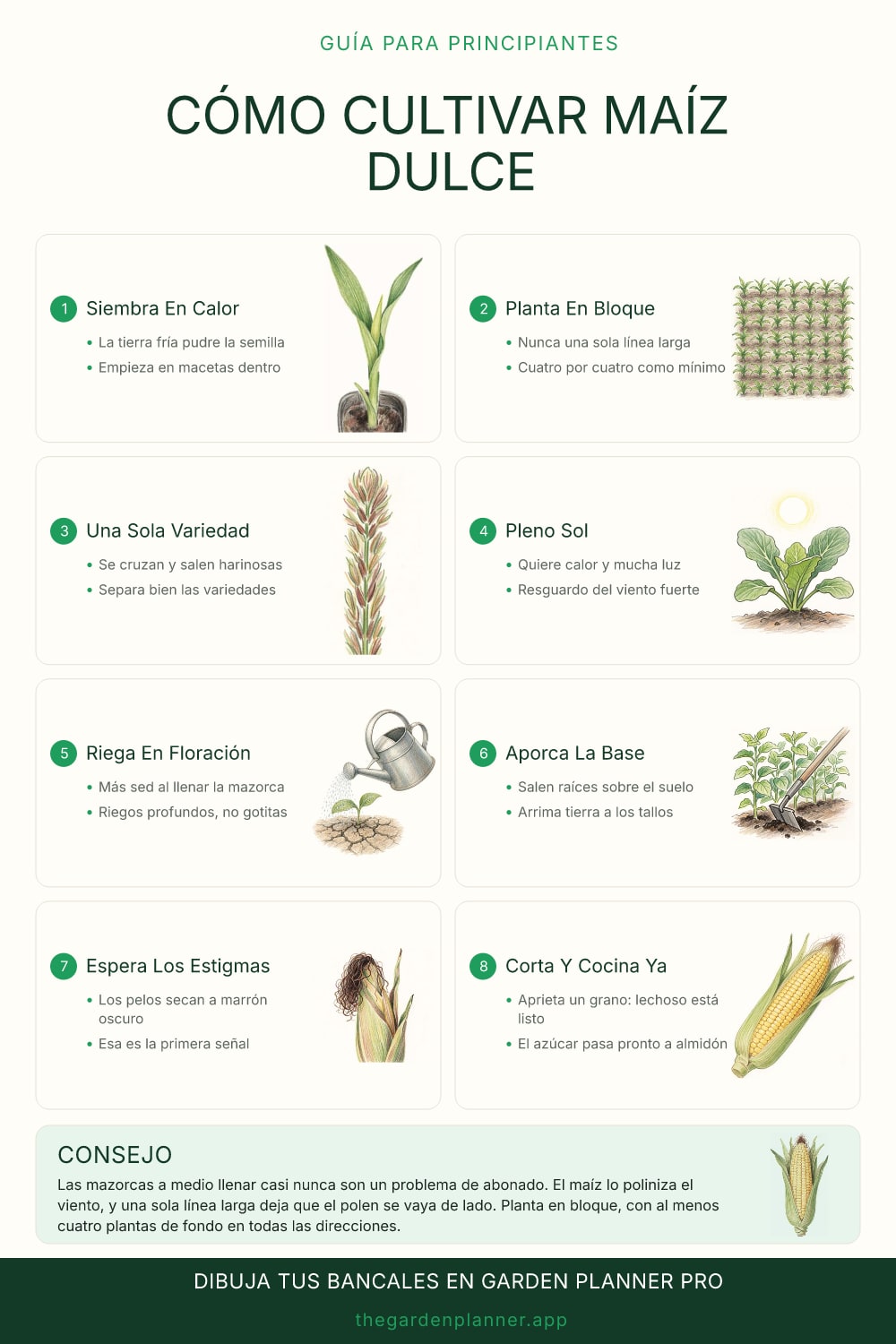 Cómo cultivar maíz dulce