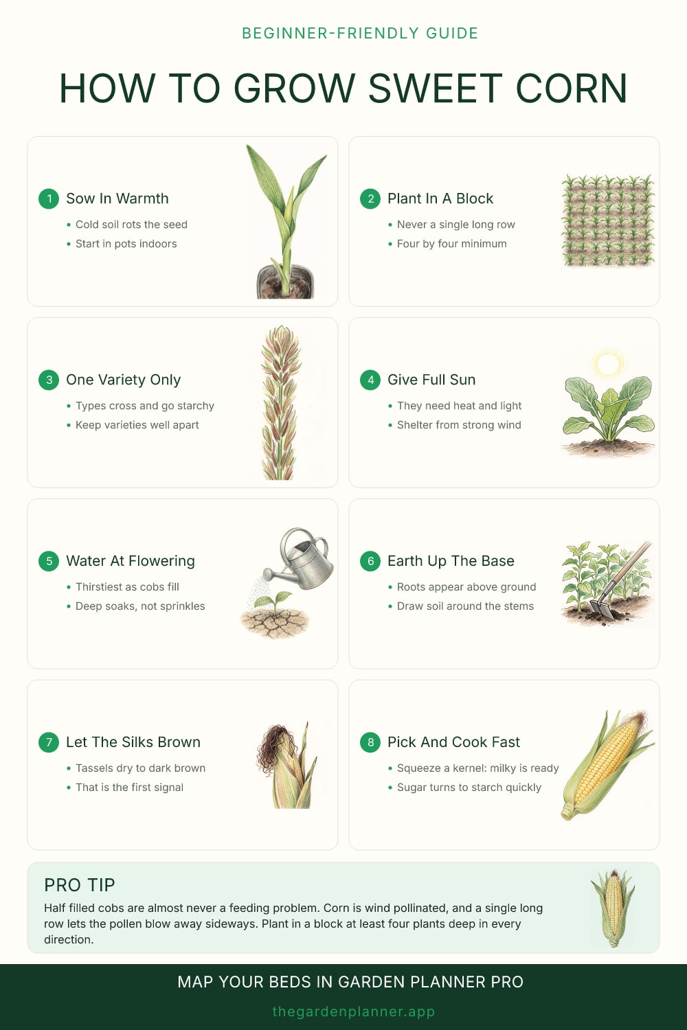 How to grow sweet corn